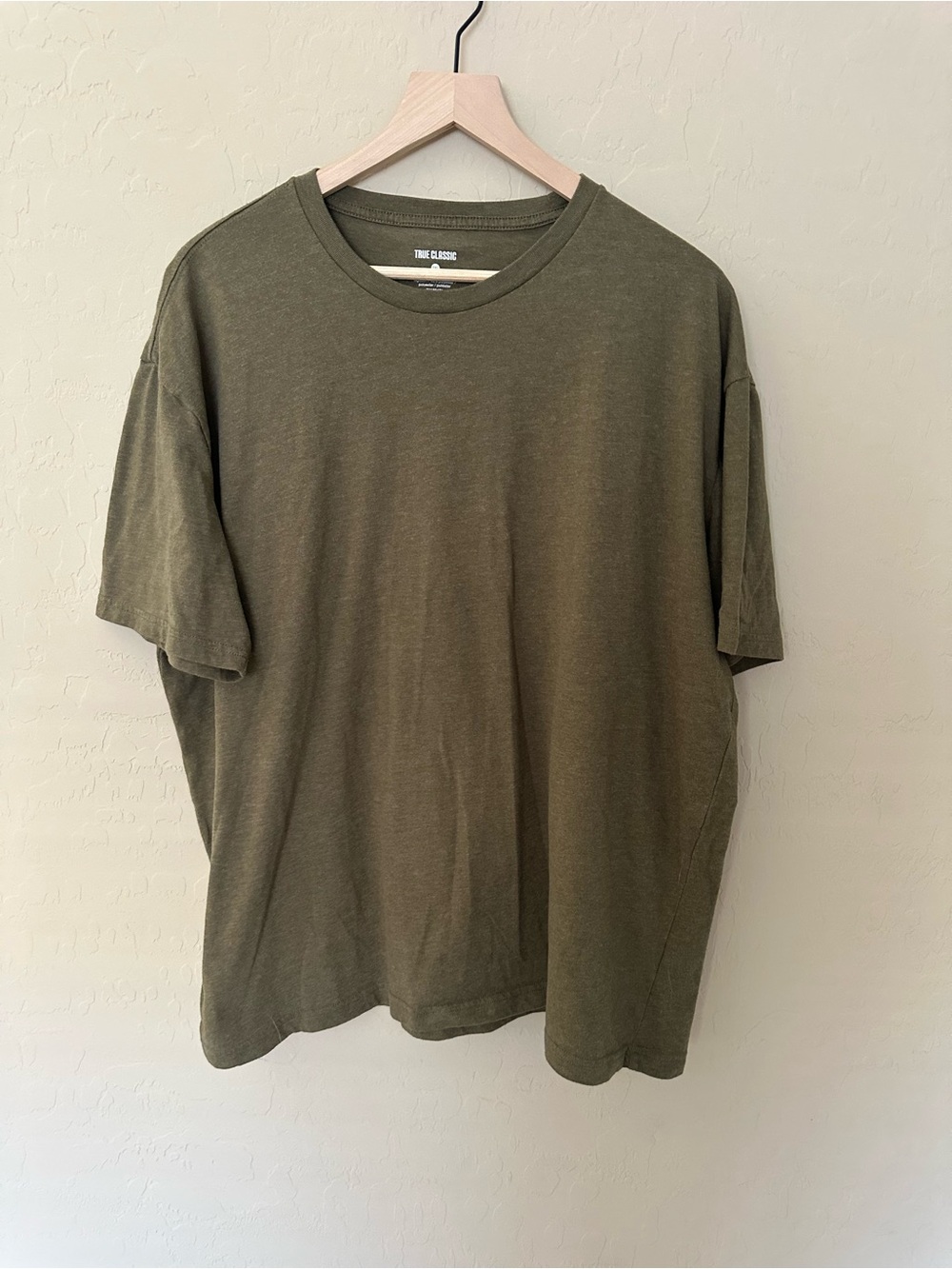 True Classic Men's Olive Green Crewneck T-Shirt XXL
